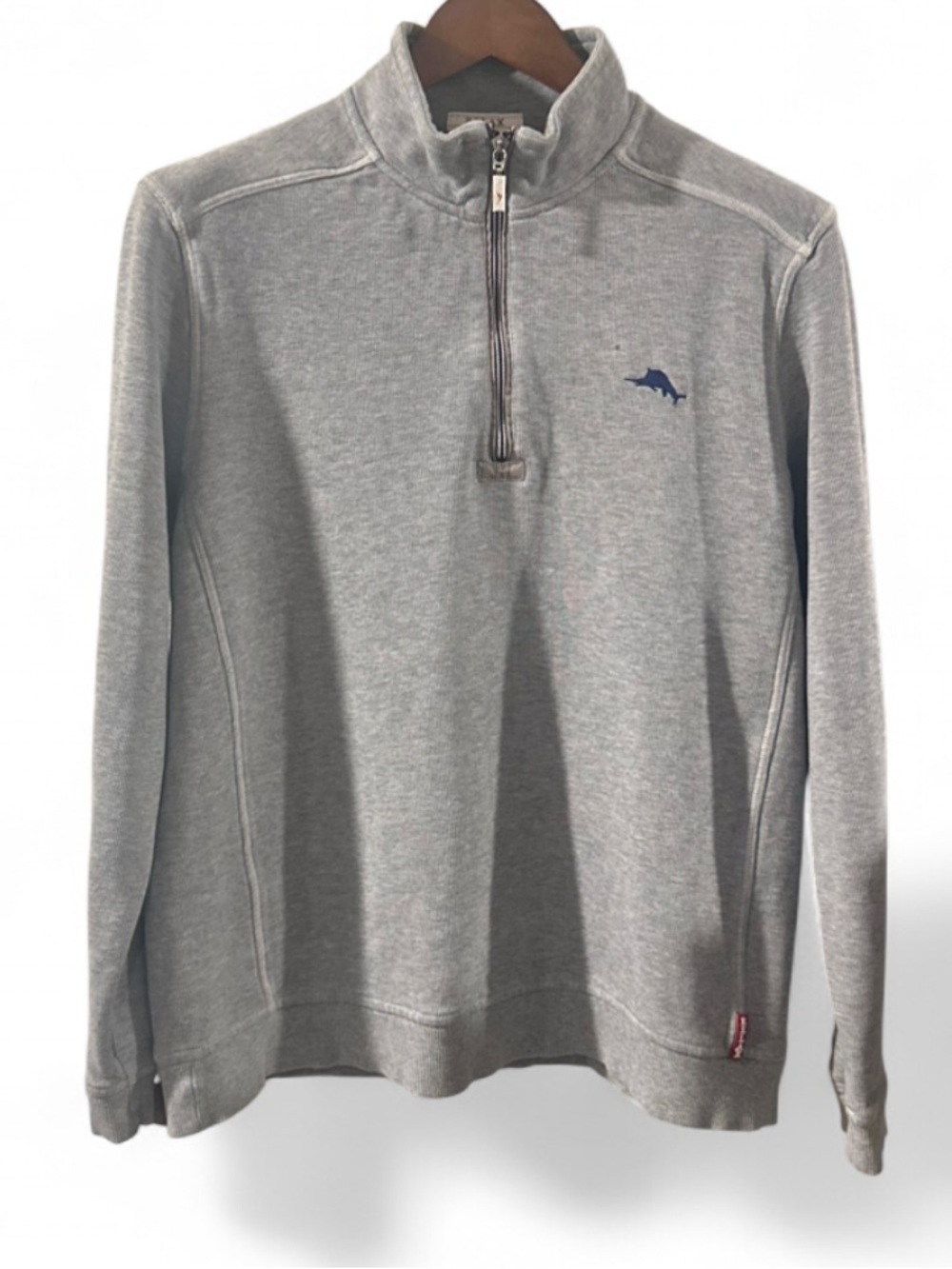 Tommy Bahama Gray Quarter-Zip Pullover Size Men’s Medium